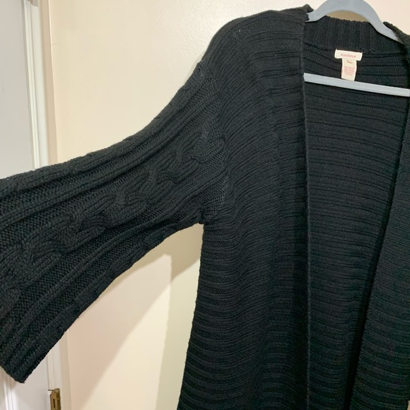 Sundance black open long Cardigan size L - Picture 6 of 12